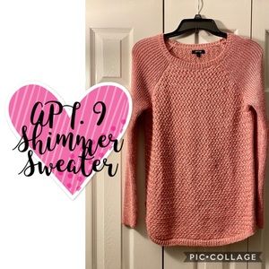 APT. 9 PINK SHIMMER SWEATER